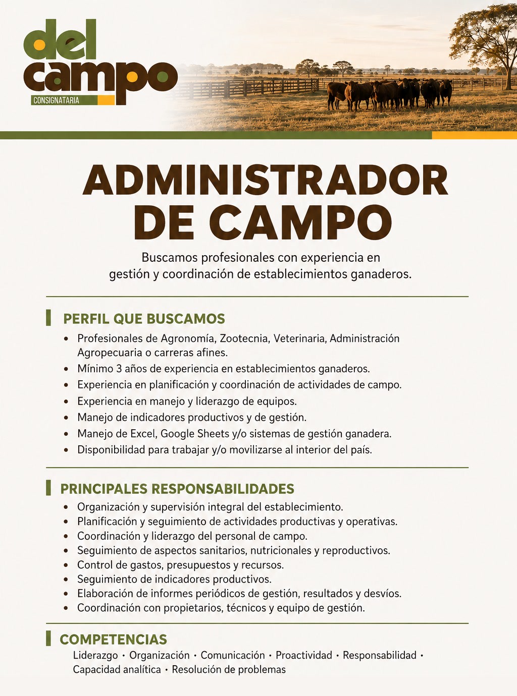 Aviso de la búsqueda de Administrador de Campo